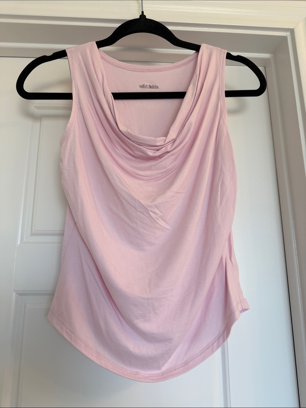 wild fable Light Pink Cowl Neck Sleeveless Tank